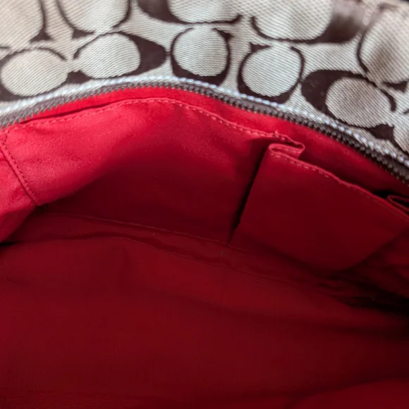 Coach Signature Jacquard Shoulder Bag - Picture 10 of 11